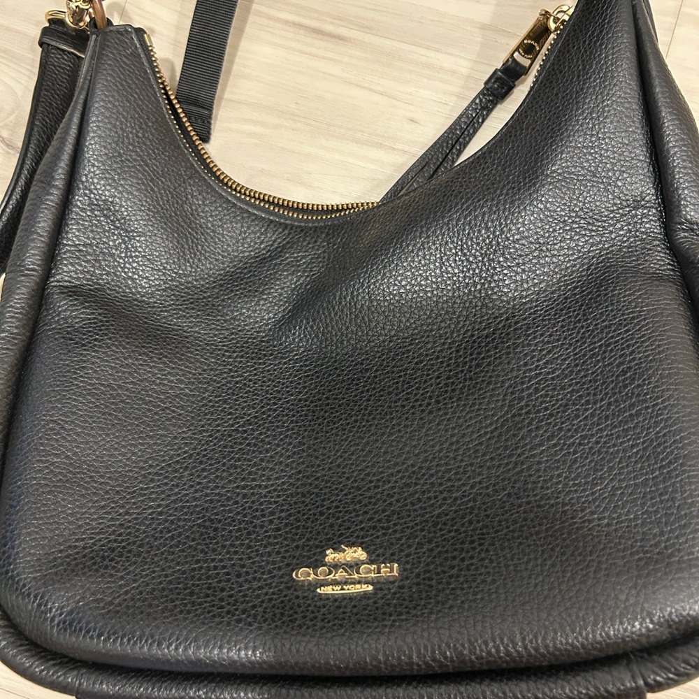 *SOLD on Merc *Coach Black Interior Bag with Gold Zipper
